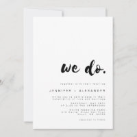 SAMMI Minimal 'We Do' Wedding Invitation