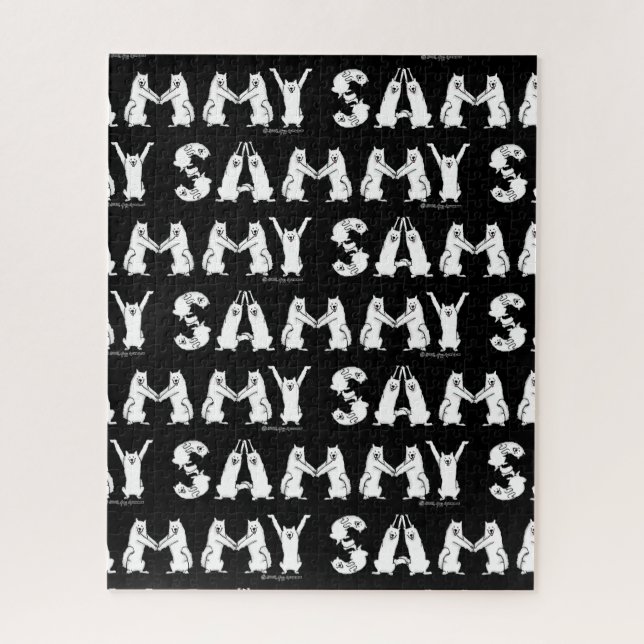 Sammy Spelled in Samoyed Dog Letters Jigsaw Puzzle (Vertical)