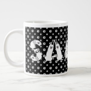 Sammy Spelled in Samoyed Dog Letters Large Coffee Mug