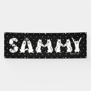 Sammy Spelled in Samoyed Letters Banner