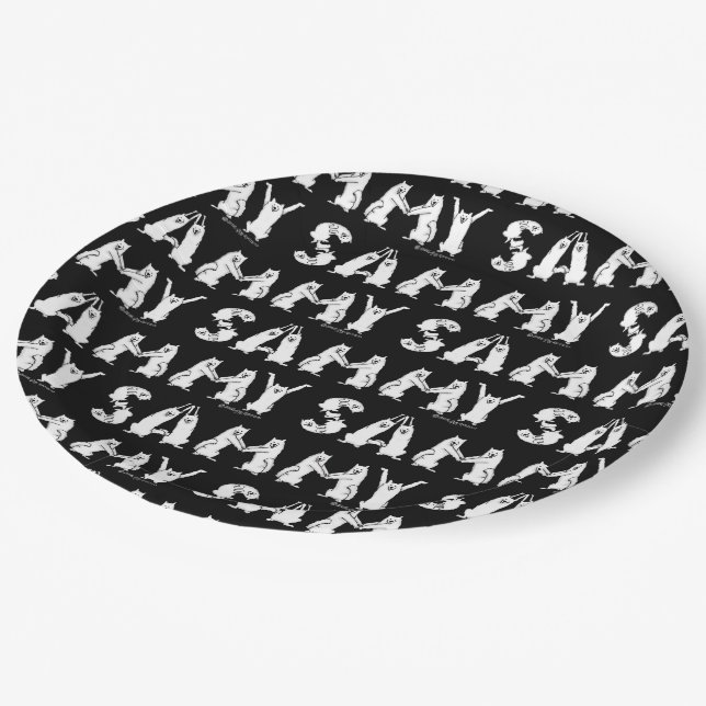 Sammy Spelled in Samoyed Letters Paper Plate (Angled)