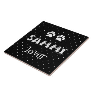 Sammy Spelled in Samoyed Letters Tile