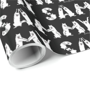 Sammy Spelled in Samoyed Letters Wrapping Paper