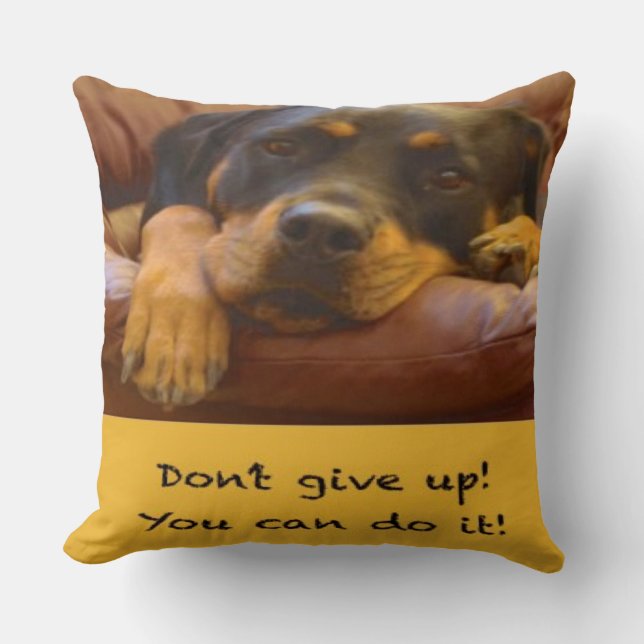 Sammy the Rottweiler Support Pillow (Front)