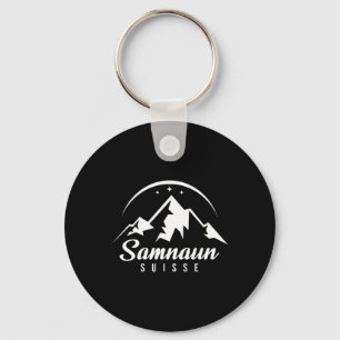Samnaun Switzerland Ski Resort Skiing Snowboarding Key Ring