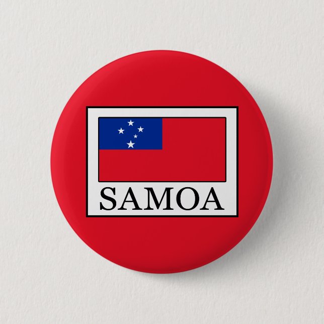 Samoa 6 Cm Round Badge (Front)