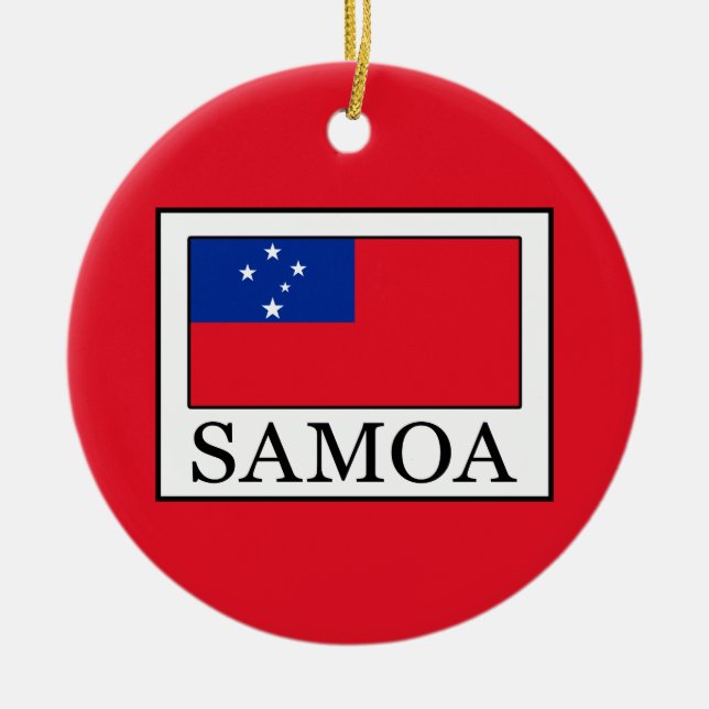 Samoa Ceramic Tree Decoration (Front)