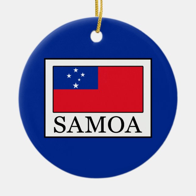 Samoa Ceramic Tree Decoration (Front)