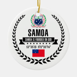 Samoa Ceramic Tree Decoration