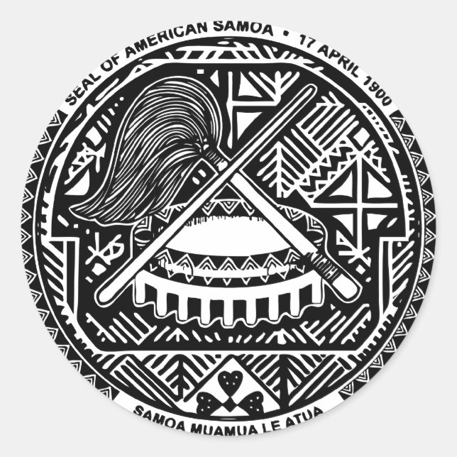 SAMOA CLASSIC ROUND STICKER (Front)