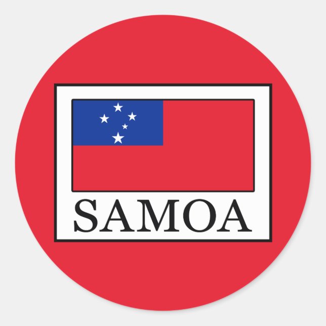 Samoa Classic Round Sticker (Front)