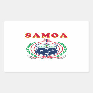 Samoa Coat Of Arms Designs Rectangular Sticker