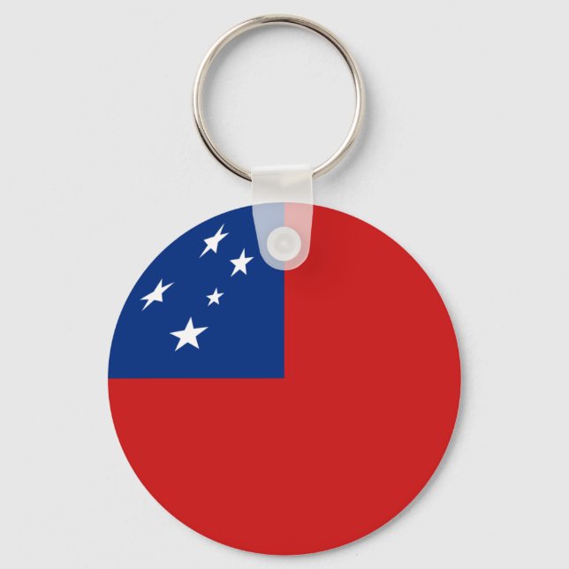 Samoa Fisheye Flag Keychain (Front)