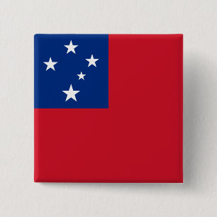 Samoa Flag 15 Cm Square Badge