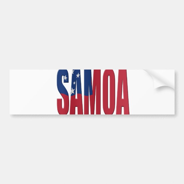 Samoa flag bumper sticker (Front)
