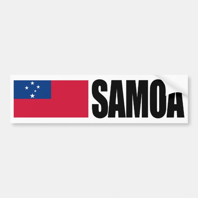 Samoa Flag Bumper Sticker (Front)
