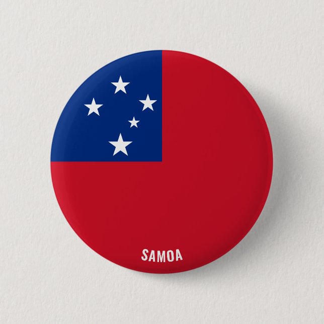 Samoa Flag Charming Patriotic 6 Cm Round Badge (Front)