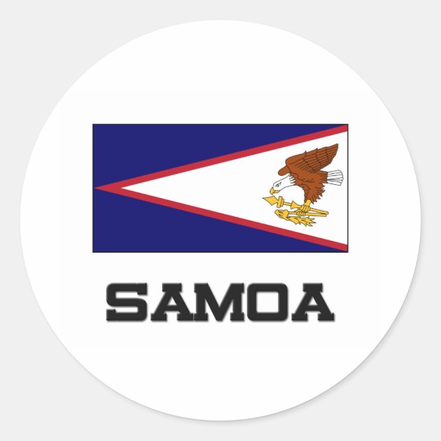 Samoa Flag Classic Round Sticker (Front)
