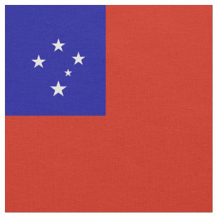 Samoa flag fabric