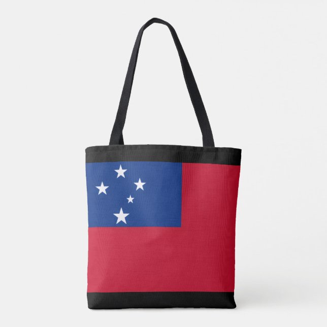 Samoa Flag, Flag of Samoa Tote Bag (Back)