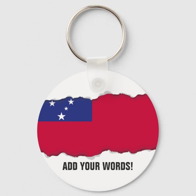 Samoa Flag Key Ring (Front)
