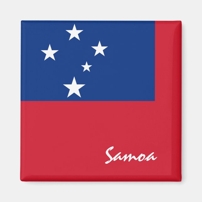 Samoa flag & Oceania Islands holiday/sports fans Magnet (Front)
