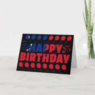 Samoa Flag Patriotic Birthday Card