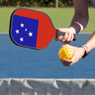Samoa flag pickleball paddle