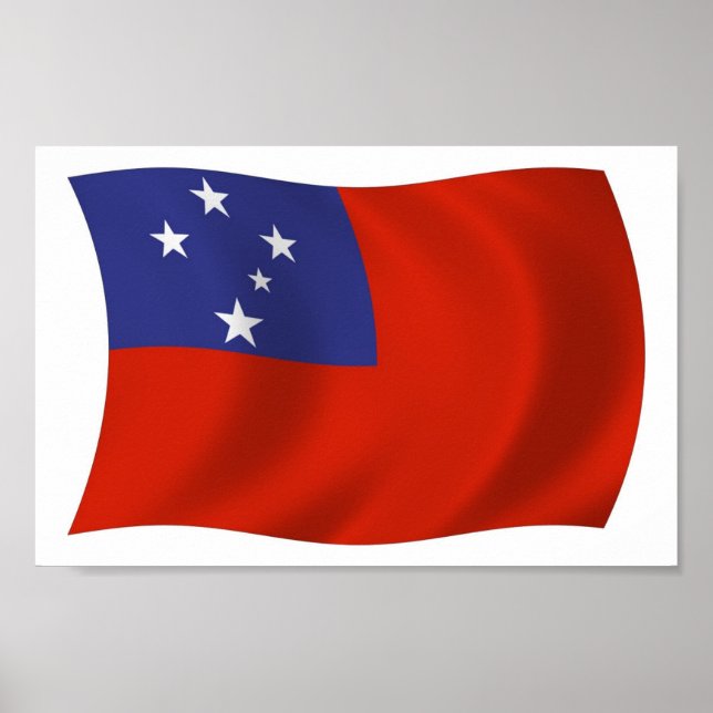 Samoa Flag Poster Print (Front)