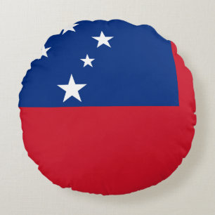 Samoa Flag Round Cushion