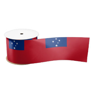 Samoa Flag Satin Ribbon