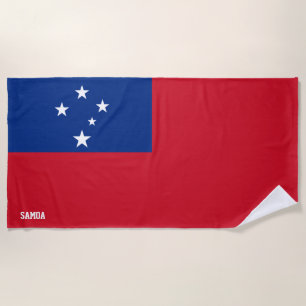 Samoa Flag Splendid Patriotic Beach Towel