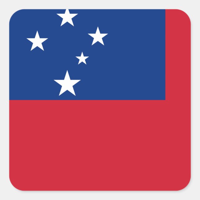 Samoa Flag Square Sticker (Front)