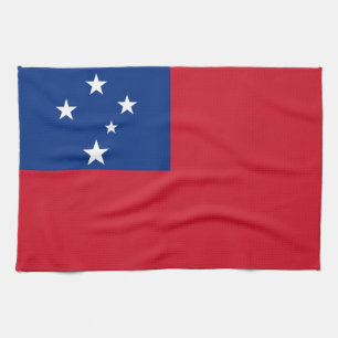 Samoa Flag Tea Towel
