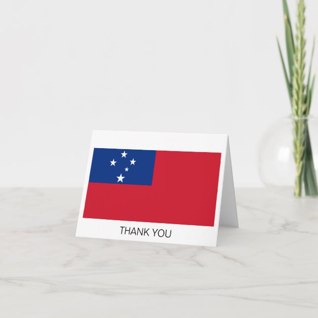 Samoa Flag Thank You Card (Front)