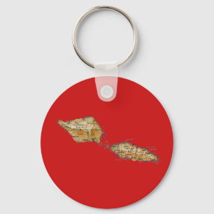 Samoa Map Keychain