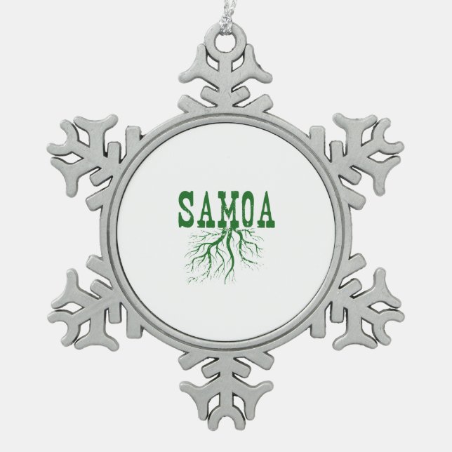 Samoa Roots Word Art Christmas Ornament (Front)
