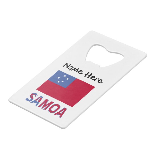 Samoa Samoan Flag Black Personalisation  (Front Angled)