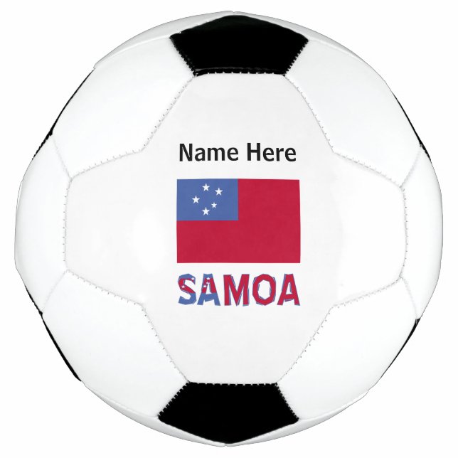 Samoa Samoan Flag Personalised  Soccer Ball (Front)