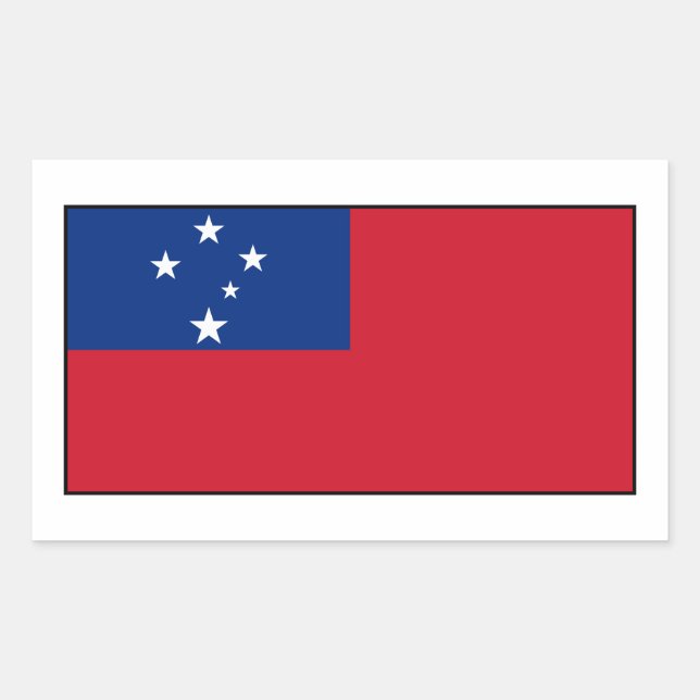 Samoa - Samoan Flag Rectangular Sticker (Front)