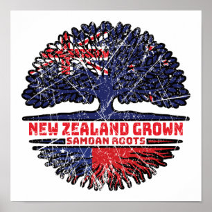 Samoa Samoan New Zealander New Zealand Tree Roots Poster