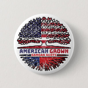 Samoa Samoan US American USA United States Tree 6 Cm Round Badge