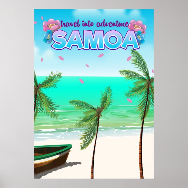 Samoa "travel into adventure" travel poster. poster (Front)