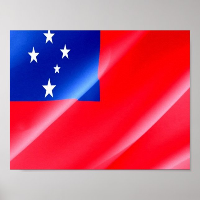 Samoa -  Waving Flag - Poster (Front)