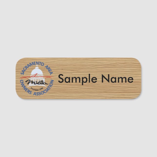 SAMOA Wooden Logo Name Tag (Front)
