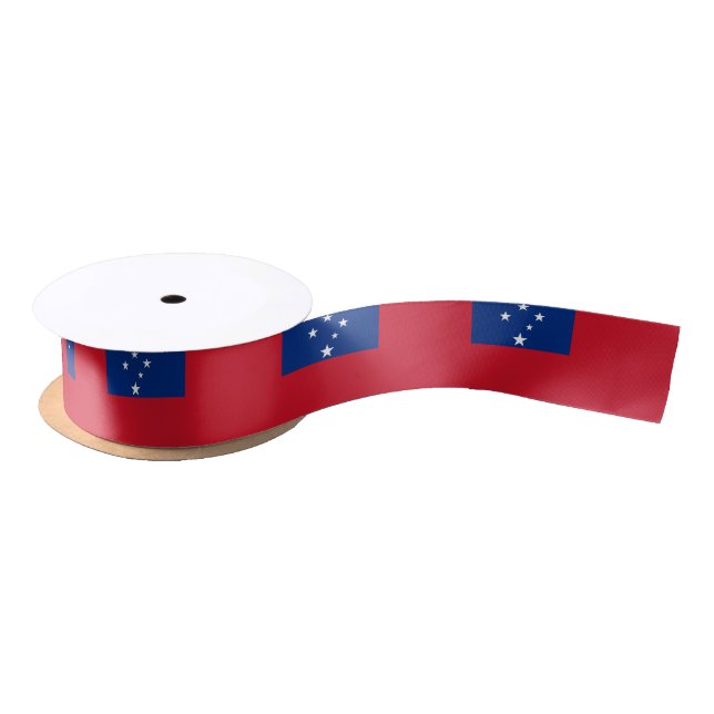 Samoan Flag & Samoa travel, holiday/sports Satin Ribbon (Spool)
