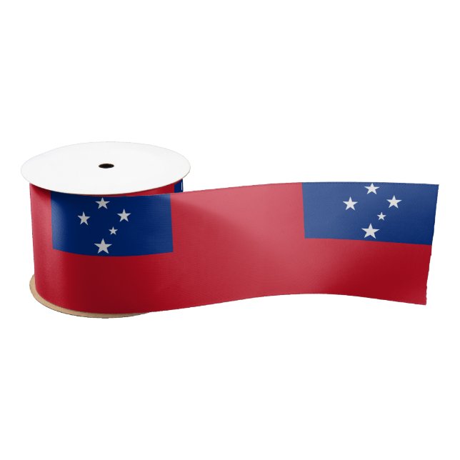 Samoan Flag & Samoa travel, holiday/sports Satin Ribbon (Spool)