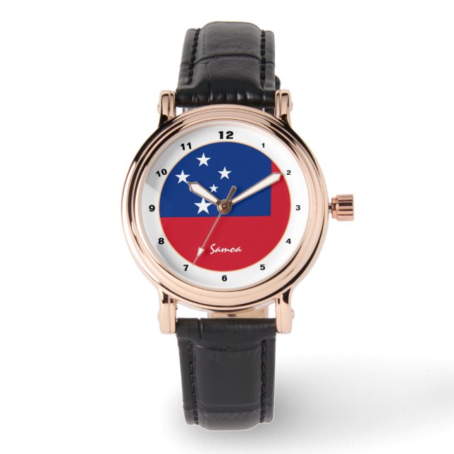 Samoan Flag & Samoa trendy fashion /design watch (Front)