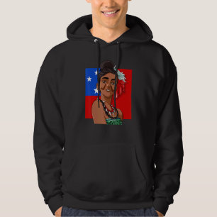 Samoan Pride Polynesian Girl Haka Dance Samoa Flag Hoodie