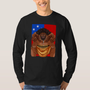 Samoan Pride Polynesian Haka Dance Samoa Flag Prem T-Shirt